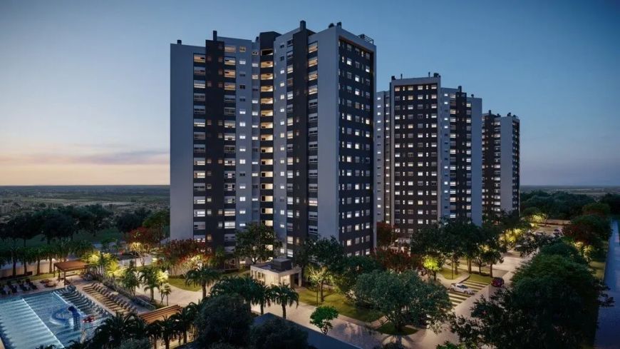 Apartamento 2 dormitórios , sendo 1 suíte, banheiro ,cozinha, sala de estar, churrasqueira, piso por