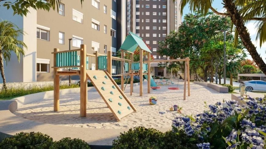 Apartamento 2 dormitórios , sendo 1 suíte, banheiro ,cozinha, sala de estar, churrasqueira, piso por