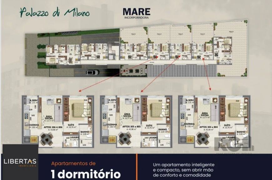 Apartamentos com ótima localização e perto do comércio em geral