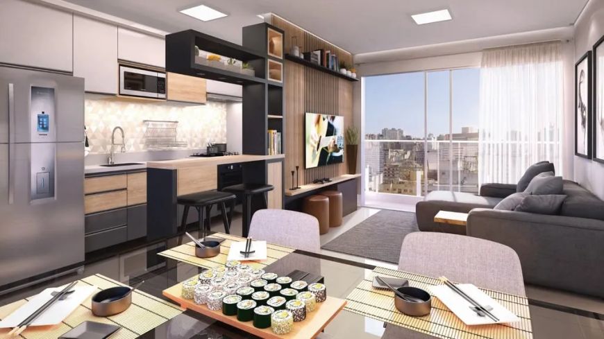 Apartamento à venda no bairro Farroupilha com 65 m² e 2 dormitórios/quartos.
