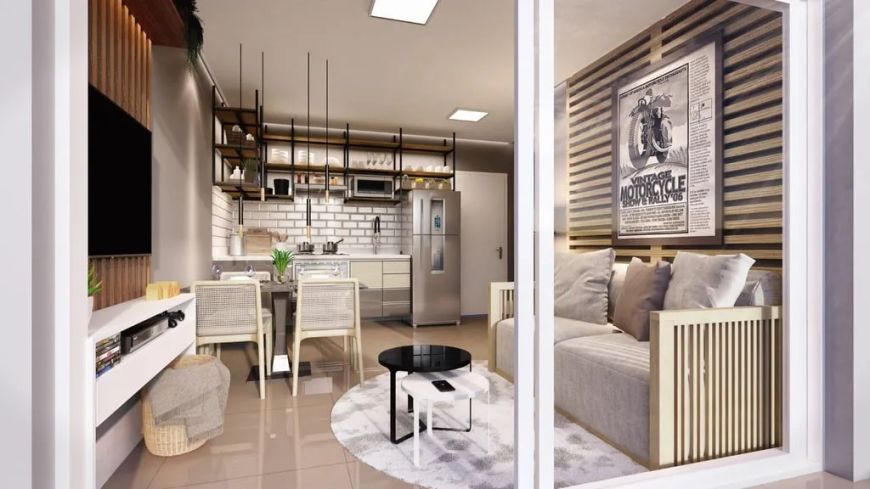 Apartamento à venda no bairro Farroupilha com 65 m² e 2 dormitórios/quartos.