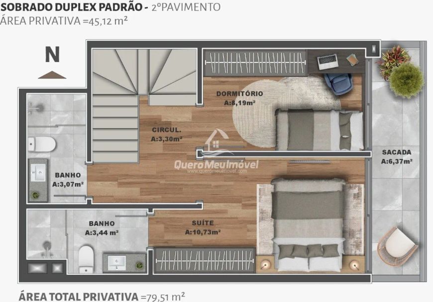 Sobrados em construção no Santa Catarina