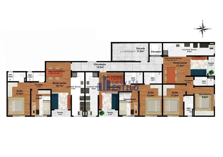 Apartamento à venda, 68 m² por R$ 420.000,00 - Santa Lúcia - Caxias do Sul/RS