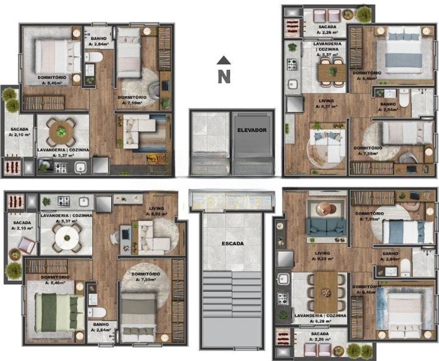 Venda de Apartamento em Caxias do Sul-RS, bairro Desvio Rizzo