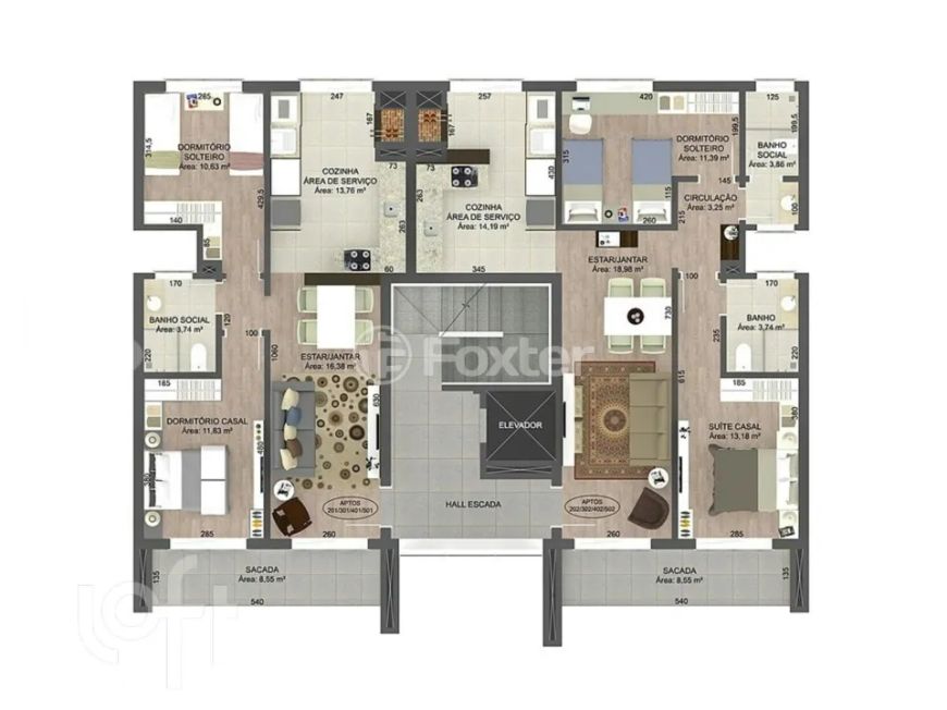 Apartamento à venda Rua Maximo Fachin, Panazzolo - Caxias do Sul