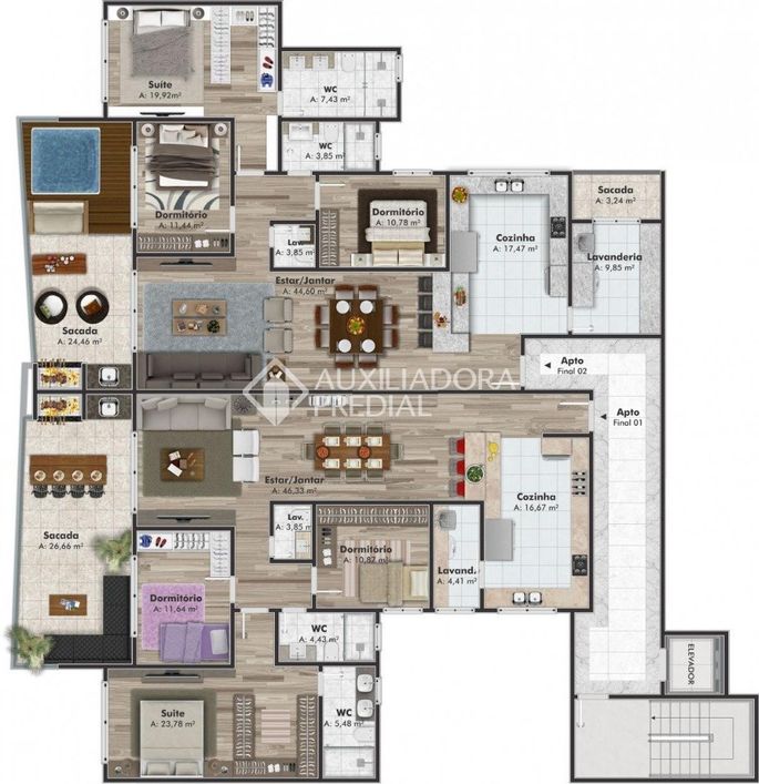 Apartamento no bairro Jardim do Shopping