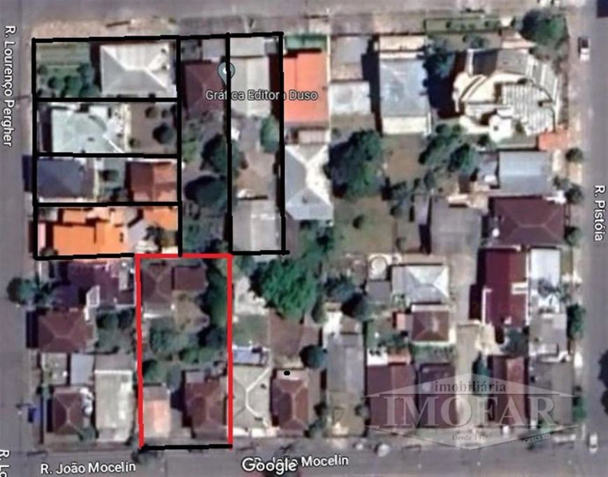 Excelente terreno com 20 metros de frente por 40 de profundidade. Área do terreno 800,00 m.
