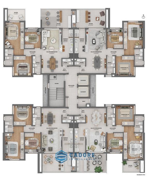 Apartamento três quartos, no Panazzolo