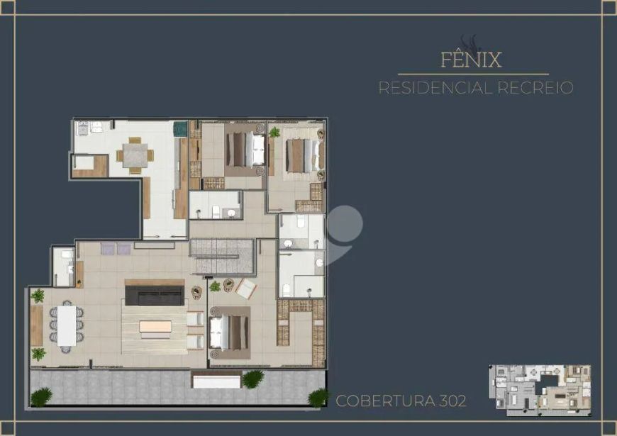 Cobertura com 4 quartos à venda, 351 m² por R$ 2.562.300 - Recreio dos Bandeirantes - Rio de Janeiro