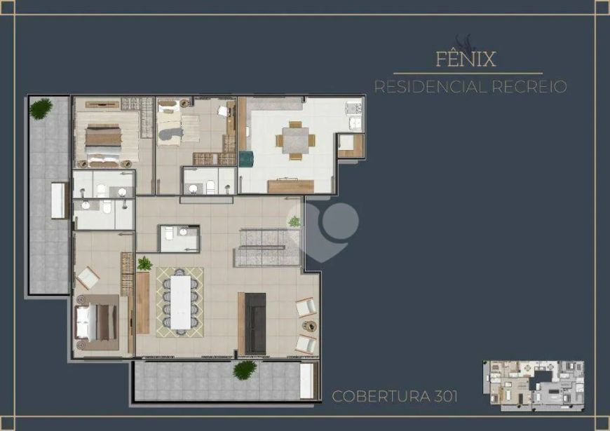 Cobertura com 4 quartos à venda, 351 m² por R$ 2.562.300 - Recreio dos Bandeirantes - Rio de Janeiro
