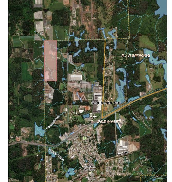 Terreno urbano plano com 5,1 hectares localizado no bairro Forqueta a 400 metros da Estrada Municipa