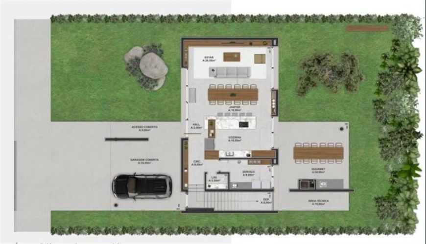 Excelente residência em Condomínio fechado Le Parc! Com 03 suítes (opção para mais 01 suíte), hall d