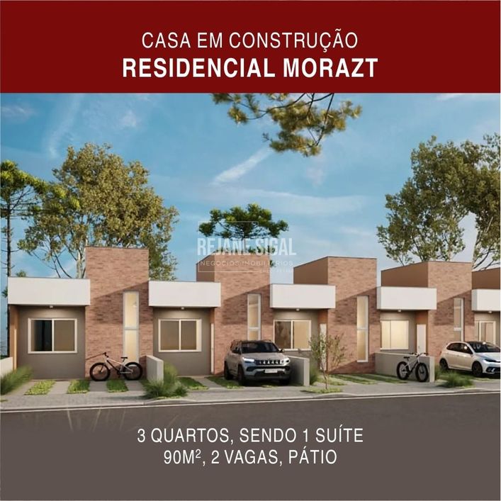 Casa em construção no Residencial Mozart