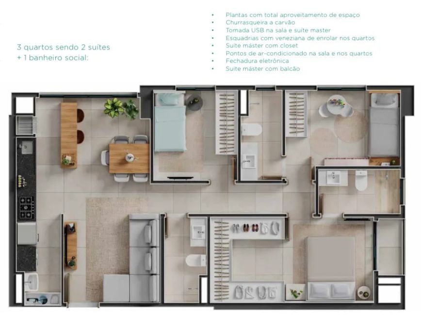 Apartamento 80 metros a venda - Já foi financiado- Oportunidade
