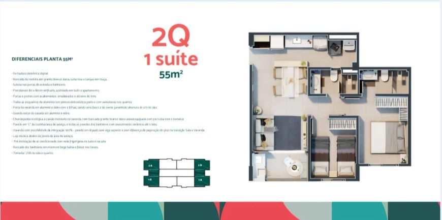 Ágio Ágio - Apartamento 2 Quartos - 1 Suíte - Residencial Art Haus Apartamento com 2 Quarto(s) e 2 b
