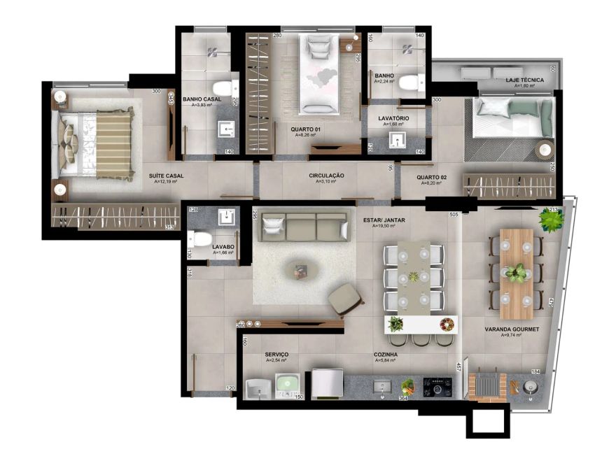 Ágio Dom parque Flamboyant- 94 metros com varanda Apartamento com 3 Quarto(s) e 3 banheiro(s) à Vend