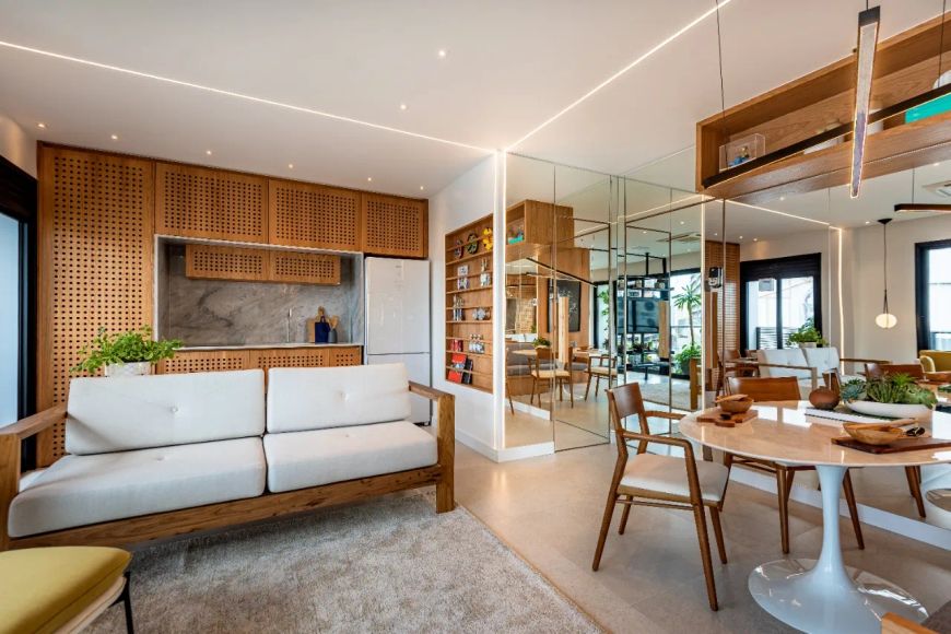 Ágio Invista no Gyro Rooftop, apartamento de 1 suíte de 46m2 no Setor Marista em Goiânia Flat com 1