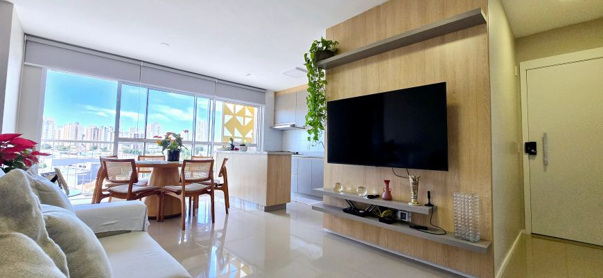 Apto para venda com 76m2, 3 quartos sendo 1 suíte, 2 garagens e lazer completo, Setor Coimbra.