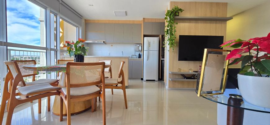 Apto para venda com 76m2, 3 quartos sendo 1 suíte, 2 garagens e lazer completo, Setor Coimbra.