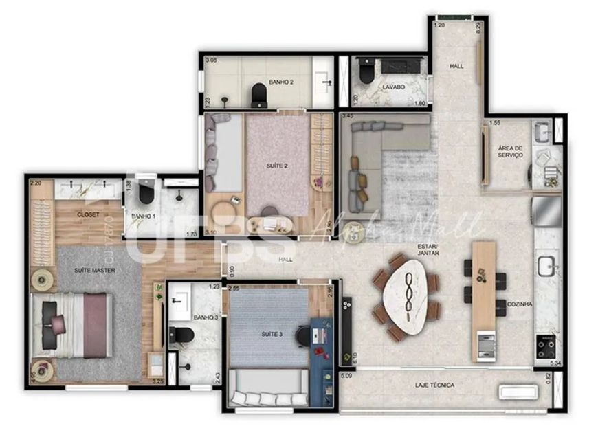 Wish Vaca Brava - Apartamento 3 quartos, sendo 3 suítes