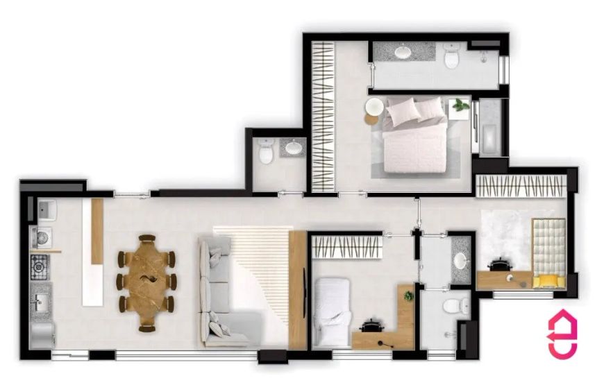 Bliss Enjoy Life - 88m² (03 Suítes) em Serrinha - Goiania, GO