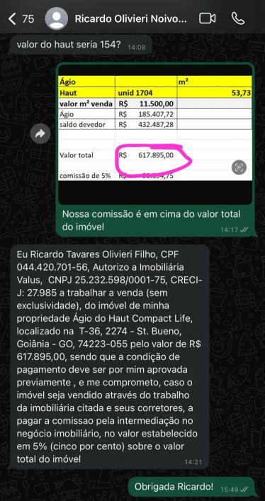 Apartamento Studio de 54 m² de 1 quarto, área fitness e piscina no rooftop no Setor Bueno-Goiânia-GO