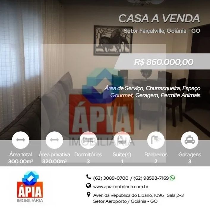 Casa a Venda no bairro Setor Faiçalville - Goiânia, GO