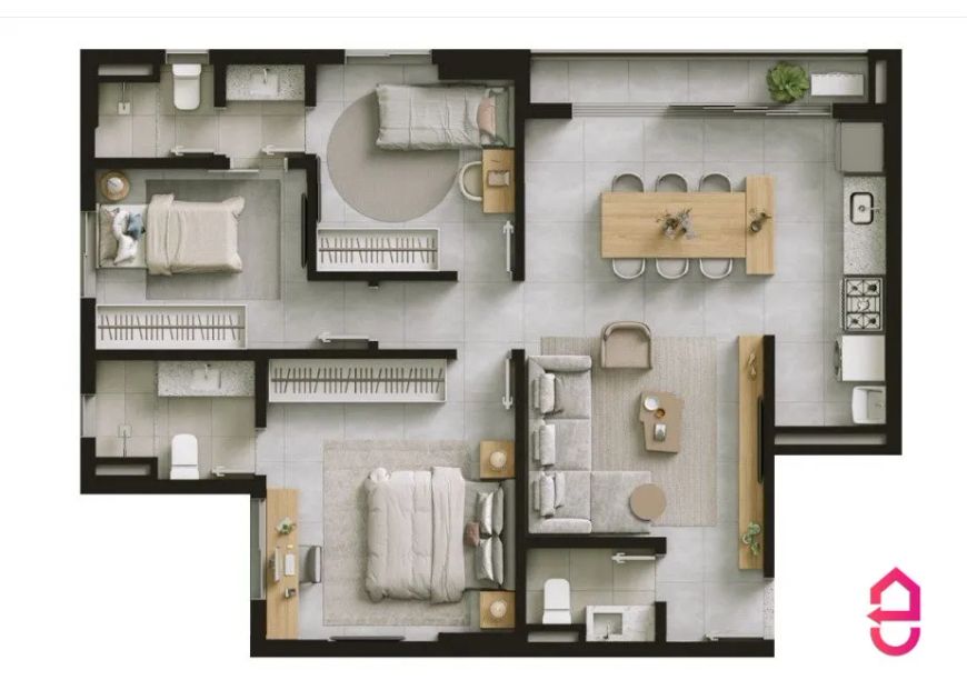 Hello Viver - 84m² (03 Suítes) em Setor Leste Universitário - Goiânia - GO