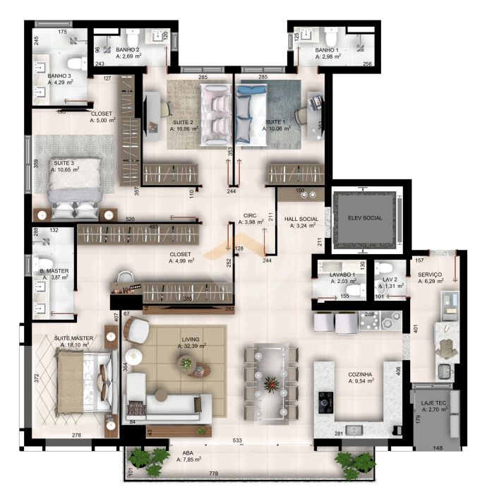 Apartamento de 3 ou 4 quartos suites no Setor Marista