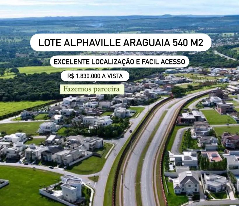 Lote 540 m2 Alphaville Flamboyant Araguaia