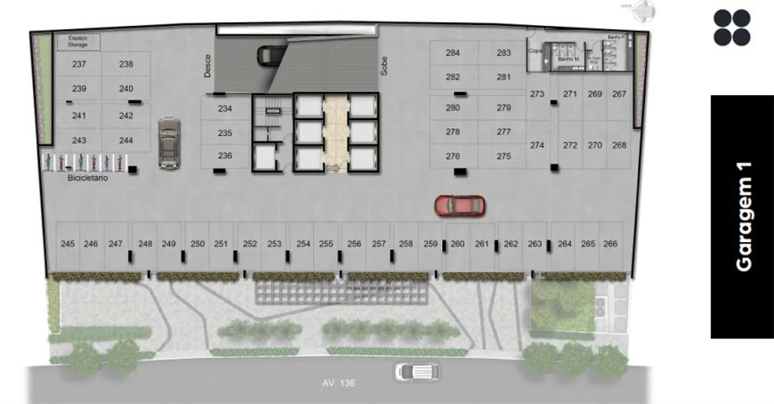 SALA OPUS PATEO 136 - 25 ANDAR - 40,00 m2