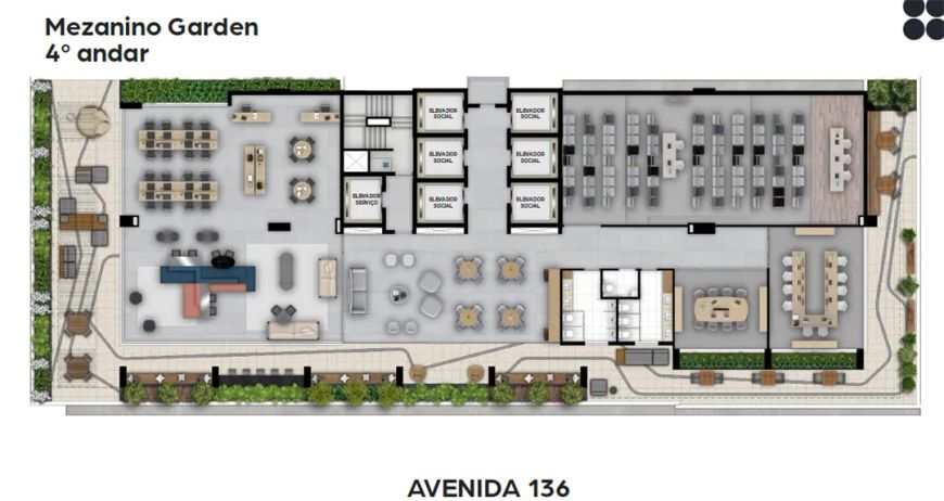 SALA OPUS PATEO 136 - 25 ANDAR - 40,00 m2