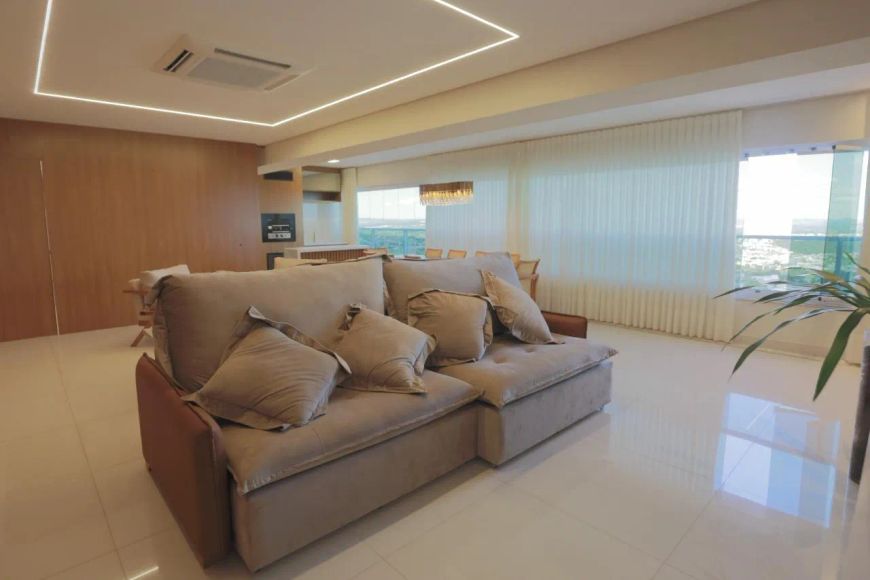 Apartamento mobiliado de 3 suítes de 163m no EuroPark, ao lado dos Alphavilles Apartamento com 2 Qua