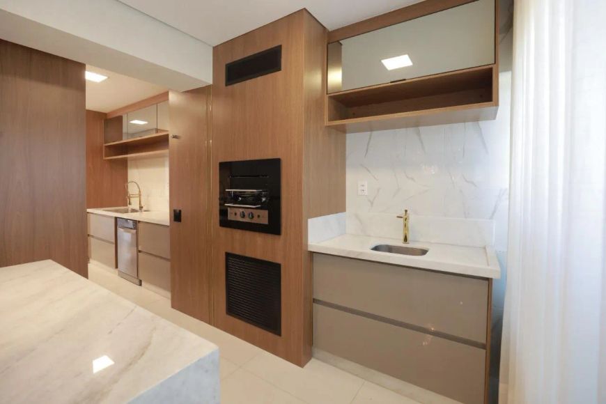 Apartamento mobiliado de 3 suítes de 163m no EuroPark, ao lado dos Alphavilles Apartamento com 2 Qua