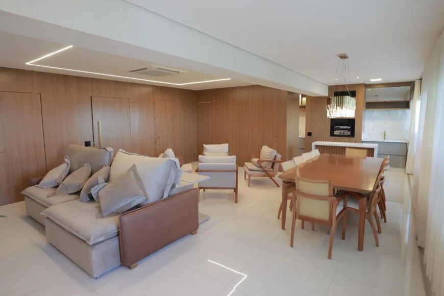 Apartamento mobiliado de 3 suítes de 163m no EuroPark, ao lado dos Alphavilles Apartamento com 2 Qua