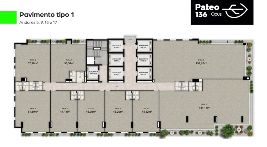 Ágio Pateo 136 Sala comercial com null Quarto(s) e null banheiro(s) à Venda, 45 por R$ 565.000 no se