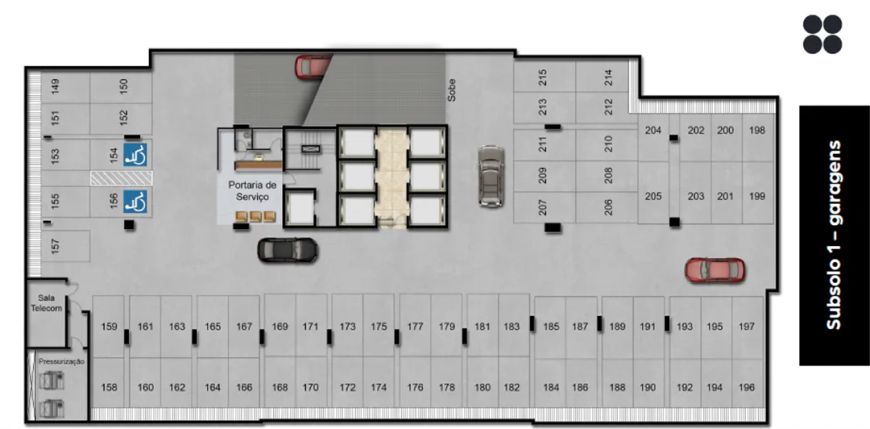 SALA OPUS PATEO 136 - 25 ANDAR - 57,98 m2