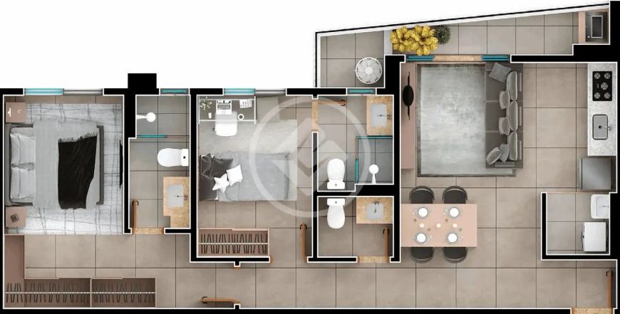 Apartamento 2 quartos na planta, Residencial Viverde, Setor Pedro Ludovico. codigo: 29880