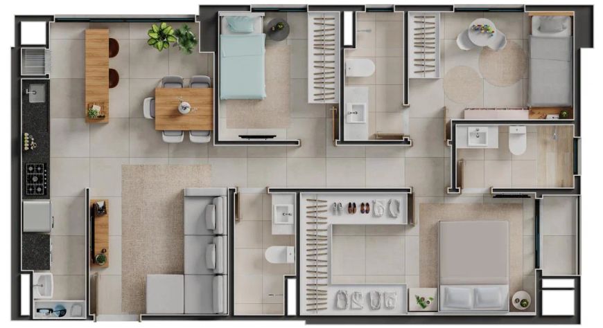 Apartamento em Setor Marista - Goiânia - GO