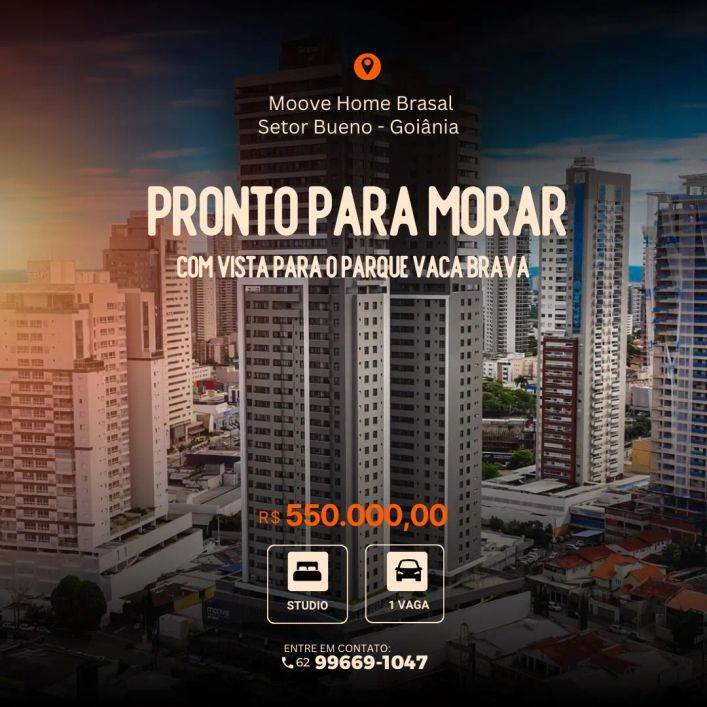 MOOVE HOME brasaI móvel par venda tem 44 metros quadrados com 1 quarto em Setor Bueno - Goiânia - GO