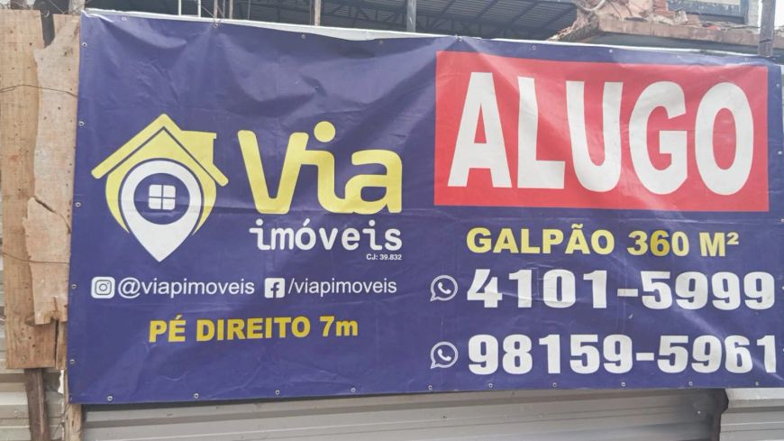 Galpão 7 metros pé direito com 360m².