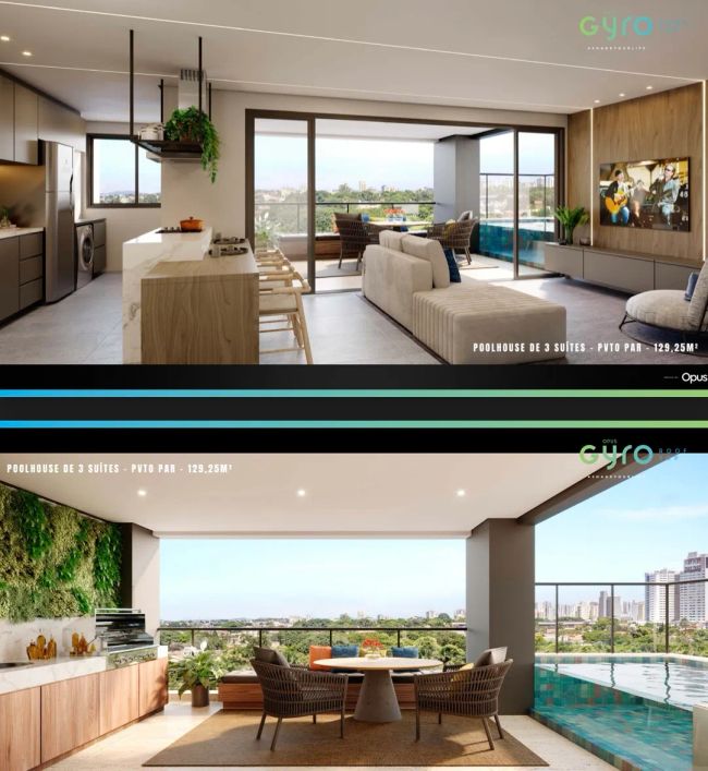 Ágio Opus Gyro Rooftop Apartamento com 3 Quarto(s) e 4 banheiro(s) à Venda, 129.25 por R$ 1.419.000