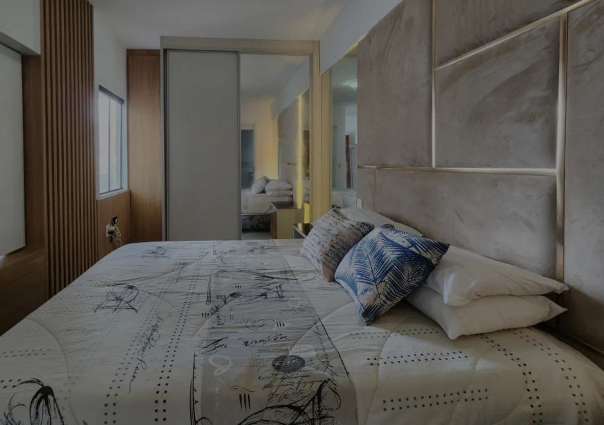 Alugo flat mobiliado e decorado 46m2 1 vaga climatizado em Setor Bueno - Goiânia - GO