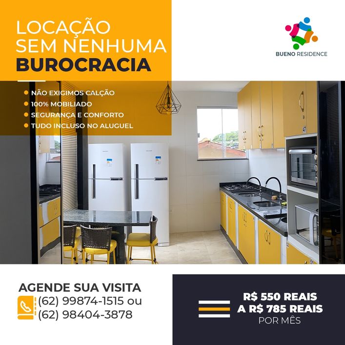 Kitnet mobiliada no Setor Bueno - Goiânia - GO