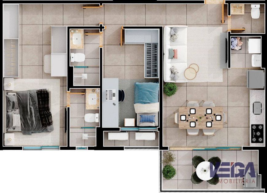 Apartamento 02 suítes à venda no Residencial Lago Areião