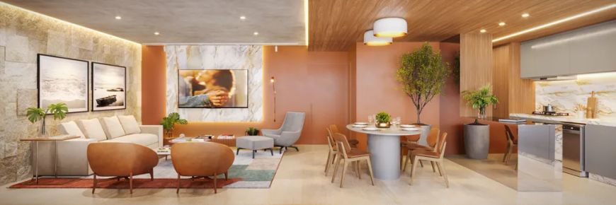 Apartamento à venda 2 Quartos 1 Suite 1 Vaga 58.13M² Setor Bueno Goiânia - GO | Cinque Terre Reside