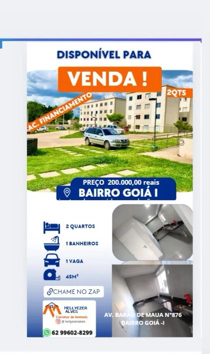 Apartamento 2 QTS NO TERREO metros 2 quartos BAIRRO GOIÁ - Goiânia