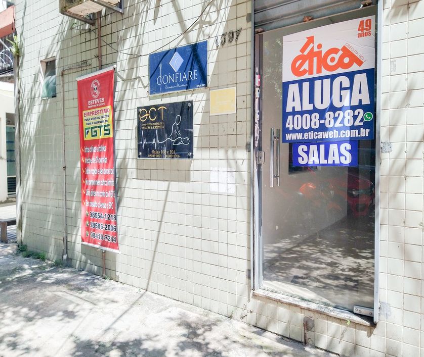 Sala em predio comercial com lavabo med 30,00 m² em são brás