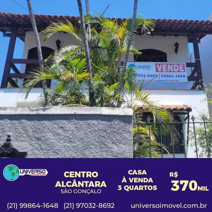 Casa para Venda em São Gonçalo, Vila Três, 3 dormitórios, 2 banheiros, 1 vaga