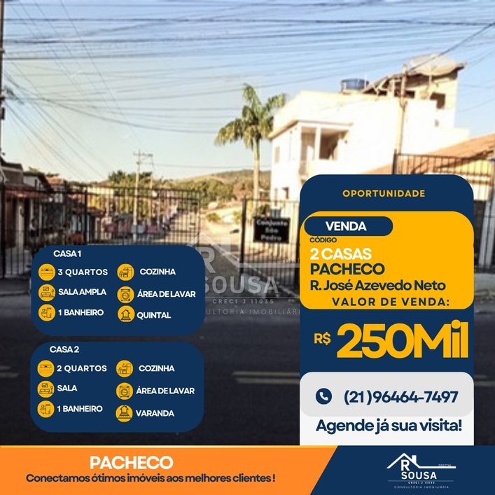 02 Casas em Condomínio no Pacheco - São Gonçalo - RJ